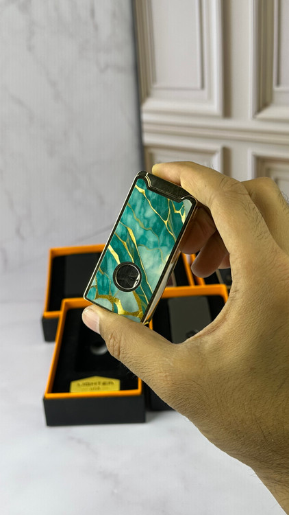 فندک دو شعله لایتر با بدنه استیل و طراحی لوکس